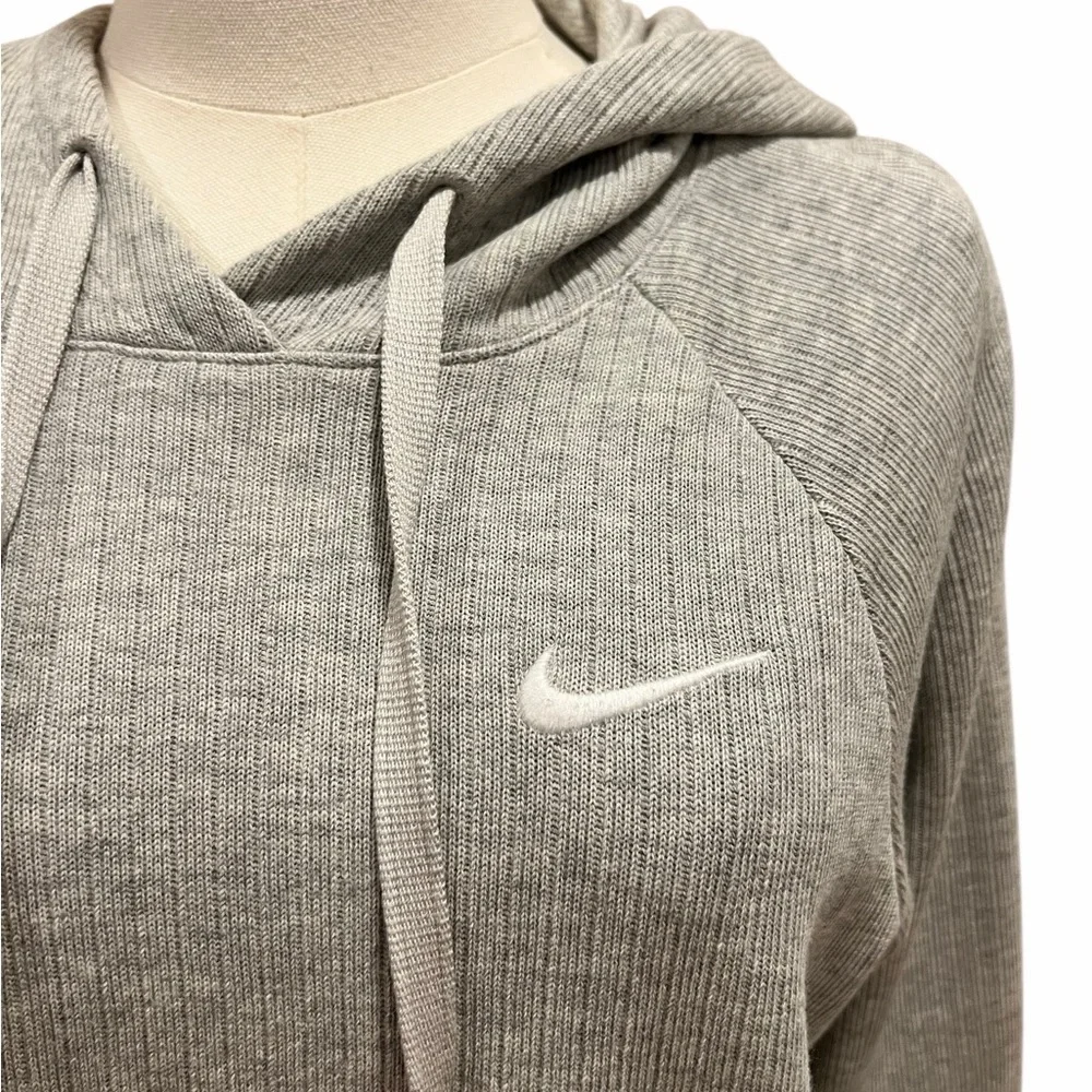 Nike Ribbed Hooded Sweatshirt | Classic Logo | Women's Medium